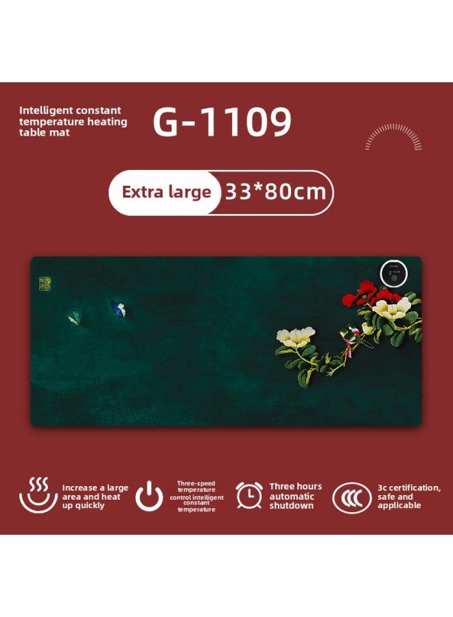 Heating Mouse Pad Warm Table Mat Hand Warmer Office Warm Table Mat Heating Heating Table Mat Hand Warmer-Color:330*800 [heating Pad]]-Pattern:G-1109 - Image 1