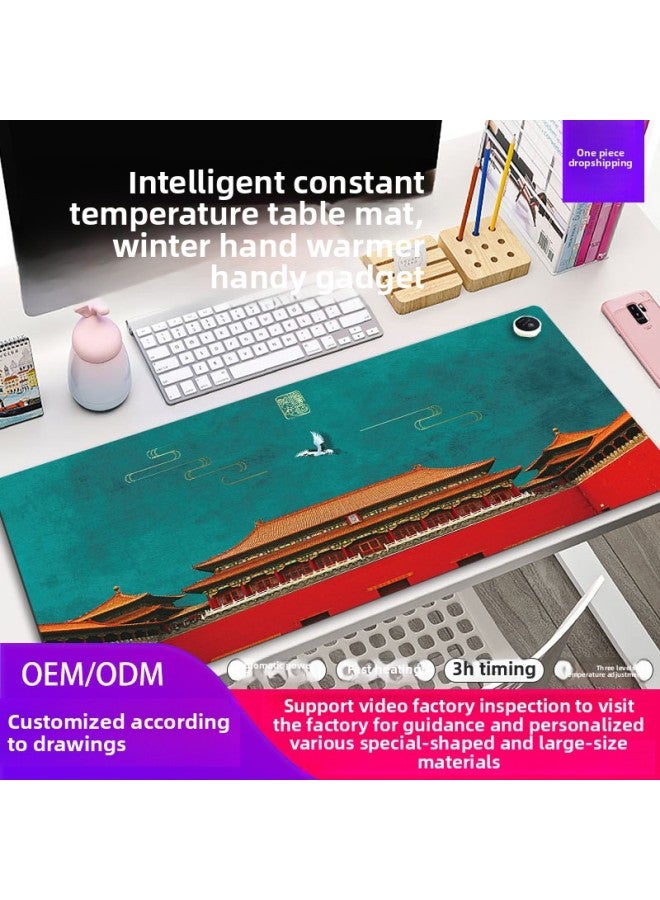 Heating Mouse Pad Warm Table Mat Hand Warmer Office Warm Table Mat Heating Heating Table Mat Hand Warmer-Color:330*800 [heating Pad]]-Pattern:G-1109 - Image 2