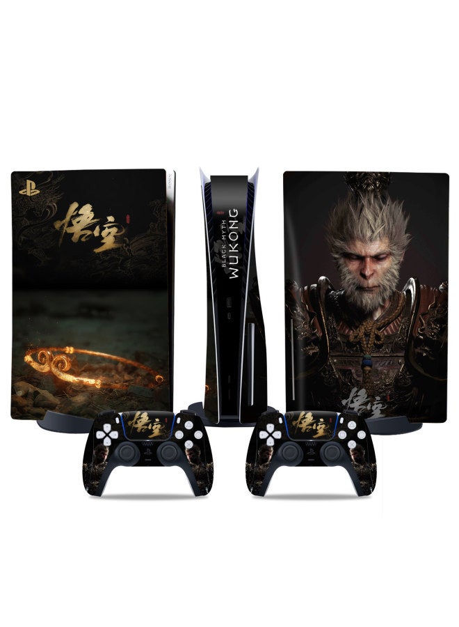 ملصق آلة الألعاب PS5، ملصق ملون لفيلم Myth Wukong الملون الأسود لمحرك الأقراص الضوئية، ملصق ملون بمقبض رقمي - اللون: Tn-ps5tp-0015 (5 قطع لكل إصدار) - Image 2