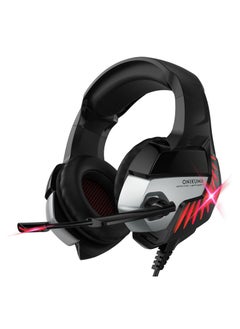 Bass Stereo Wired Gaming Headphone with Microphone & LED Light for PlayStation Smartphone Tablet PC Computer Laptop
