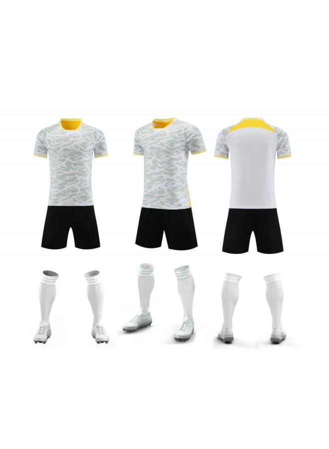 White Direct Approval New Hengleda Camouflage Football Uniform Suit Adult Children Printing Football Training Team