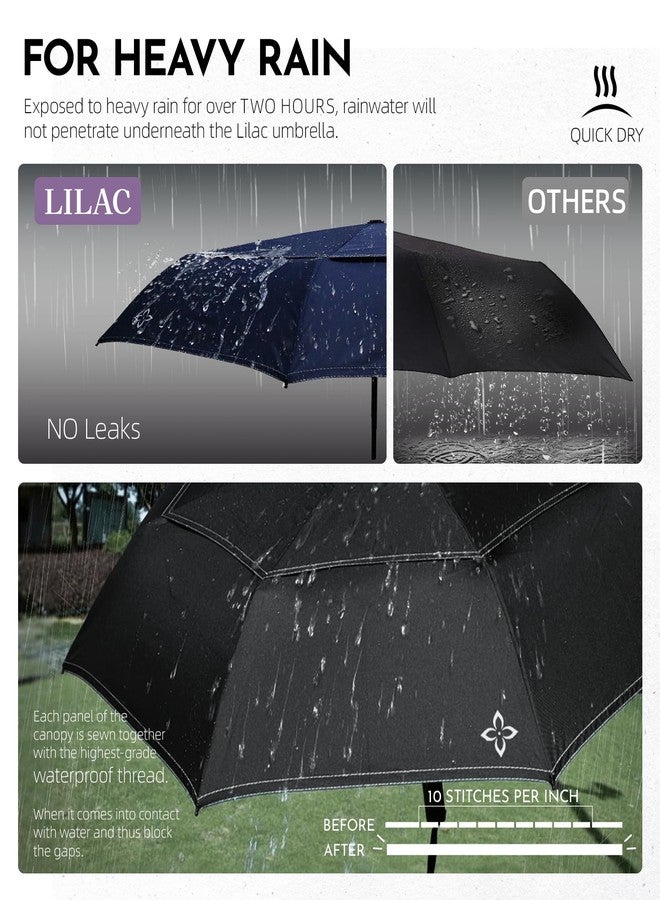 LILAC Windproof Travel Vented Umbrella for Rain, Compact auto open/close Folding, Craftsmanship, Portable for Women Men, TSA Approved, Reflective for Night Safety - Image 4