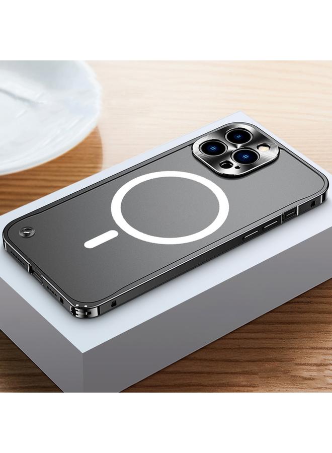 S-TOP Case For iPhone 13 Pro Metal Frame Frosted PC Shockproof Magsafe Case - Image 2