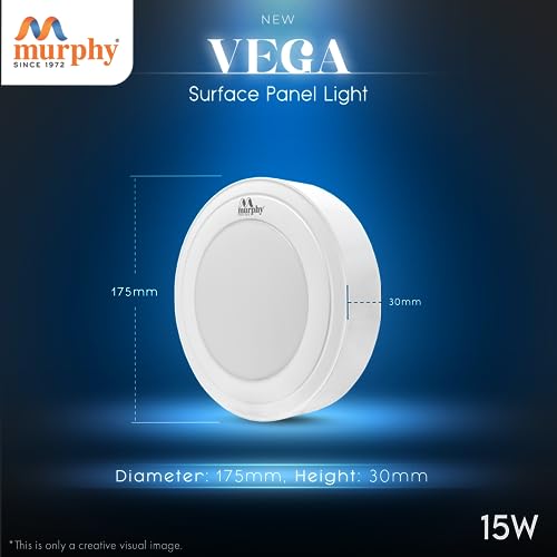 Murphy Aluminium 15W Vega 3-In-1 Round Led Panel Color Changing Surface Light (Cool White/Warm White/Natural White, Pack Of 2) - Image 5