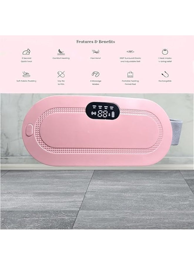 Portable Rechargeable Heating Pad for Waist and Back Comfort, Cordless Heating Belt with Massage Function for Daily Relaxation and Convenient Use - Image 2