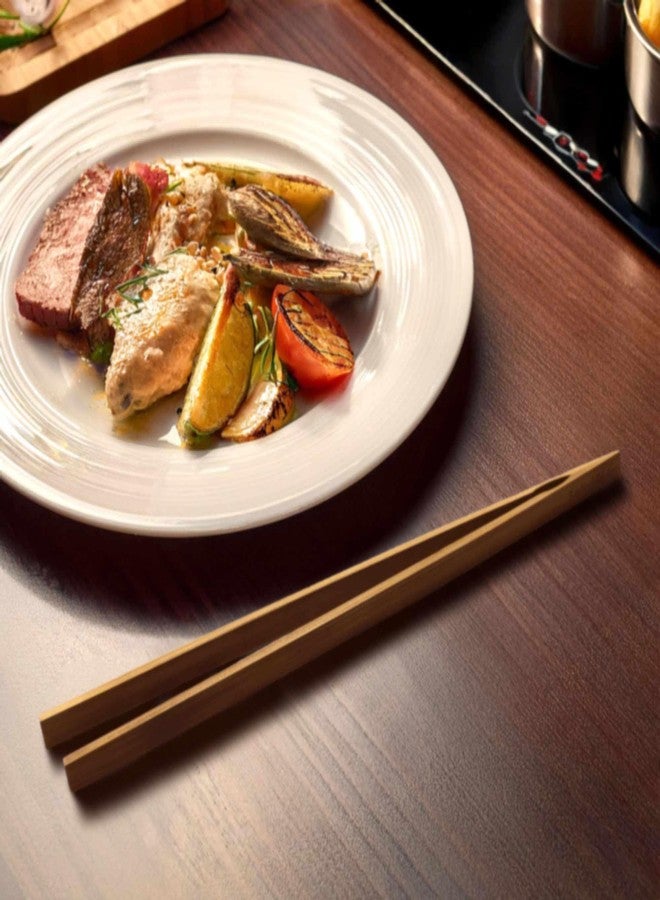 بامبو إم إن ملقط خبز محمص من الخيزران قابل لإعادة الاستخدام من بامبو إم إن، مقاس 12 بوصة، لون بني كربوني، 3 قطع - Image 3