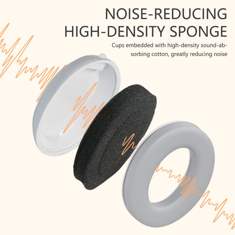 LYSIAN Baby Headphones Hearing Protection Ear Muffs for Infants 0-3 Years with Elastic Headband, Noise Cancelling Baby Earmuffs for Parade Fireworks, Festival, Sleep, Travel, Plane (White) - Image 5