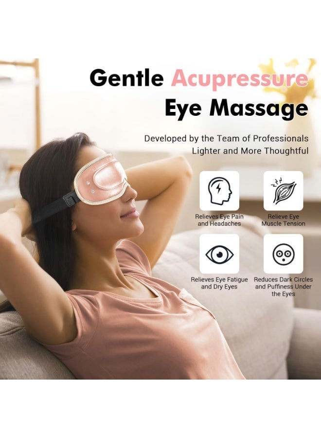 Heated Eye Mask, Pink USB Rechargeable Eye Compress for Dry Eyes & Migraine Relief, Warm Mask with Adjustable Temperature, Perfect for Travel, Sleeping and Eye Care - Image 3