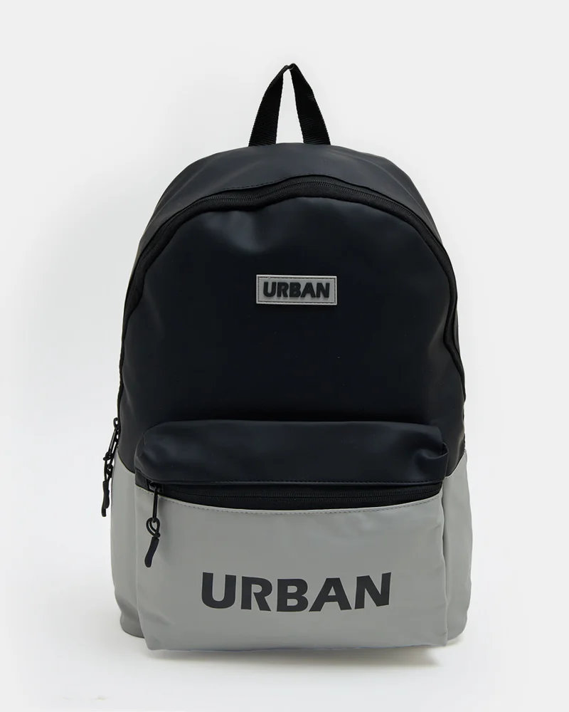 Redtag Men Black And Grey Backpack 16 Inches
