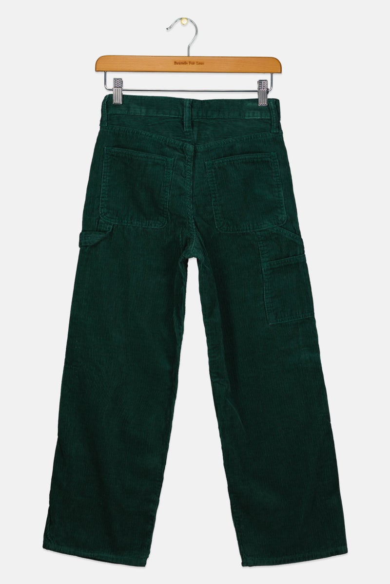 GAP Kids Boy Textured Corduroy Pants, Green  - Image 2