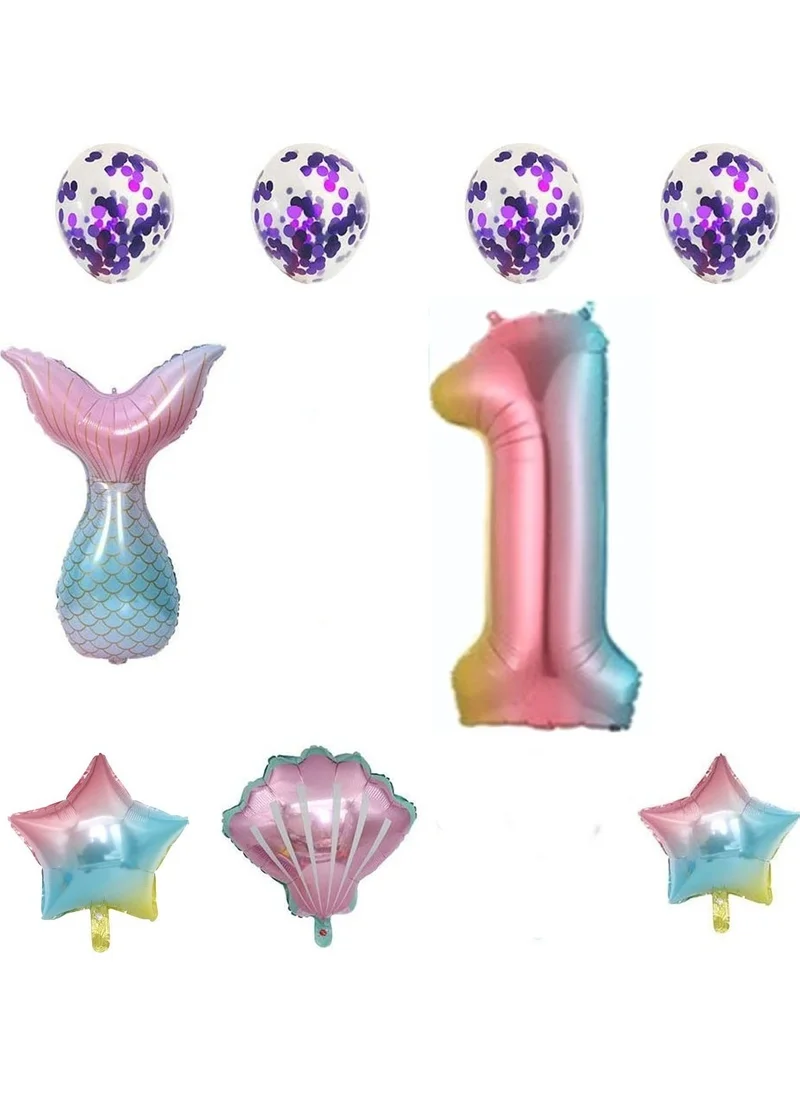 Bkmc Age Rainbow Mermaid Balloons Birthday Party Supplies Birthday Party Decorations