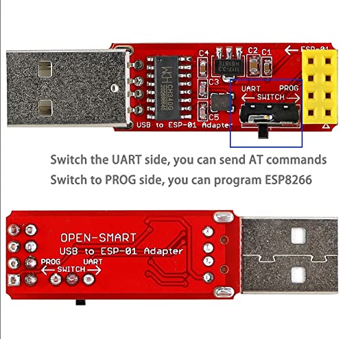Wishiot ESP8266 ESP-01S 4MB Serial WiFi Wireless Transceiver Module + CH340G Programmer USB to ESP-01 Wireless Adapter Module 4.5-5.5V - Image 4