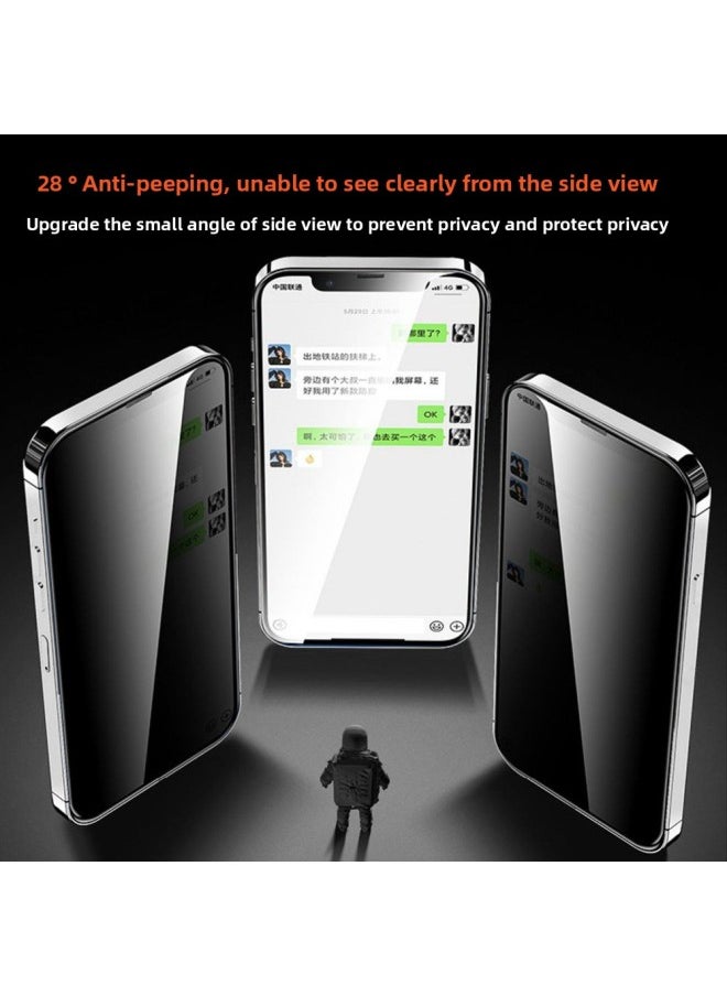 Generic Applicable To For Iphone 16Pro Max Tempered Film Dust-free Warehouse 15Pro HD Dust-proof Electroplating 14 Anti-peep Second Sticker Artifact-Color:4 Generation Electroplated Black Edge HD + Film Artifact-Dimensions:For Iphone15Pplus (original Machine Film)  - Image 3