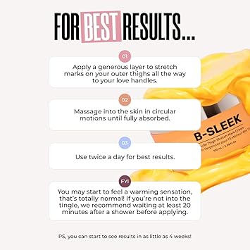 Maelys BSLEEK Outer Thigh Stretch Mark Cream Maelys Cosmetics 100ml - Image 5