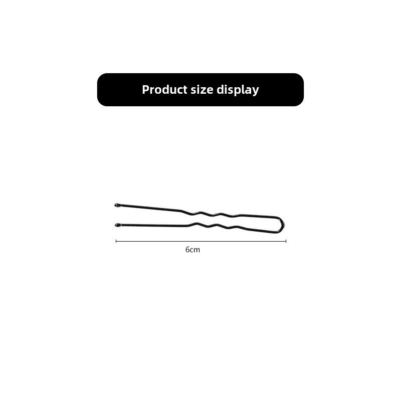 Generic Black Invisible Hairnet for Dance and Studio 6cm-U-shaped clip 1 