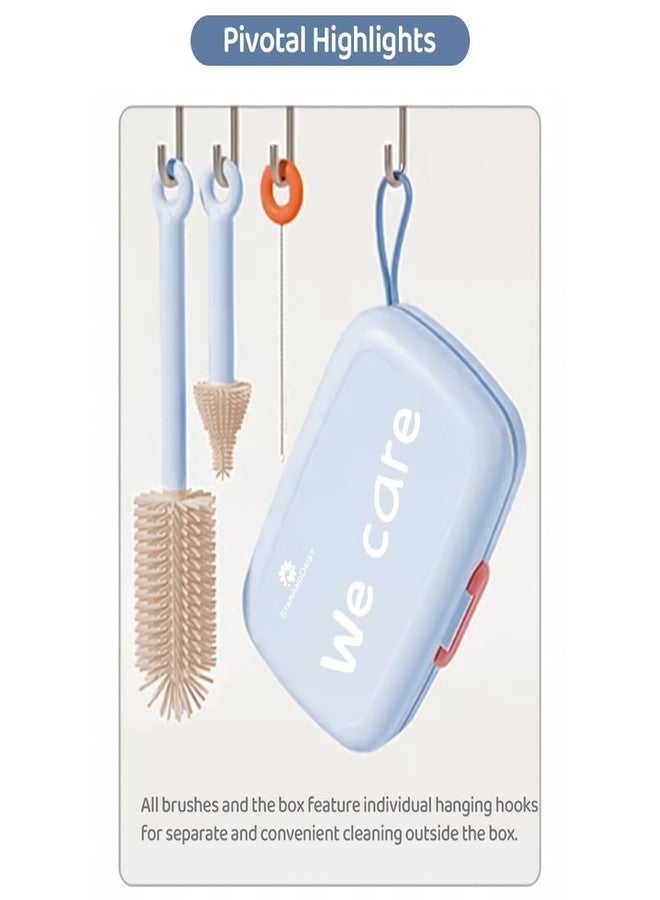 StarAndDaisy Baby Bottle Cleaning Brush With Silicone Bristle for Nipple | 360° Cleaning With Stand, Long Handle, Easy to Clean Narrow & Wide Neck Bottles With Corners - Image 5