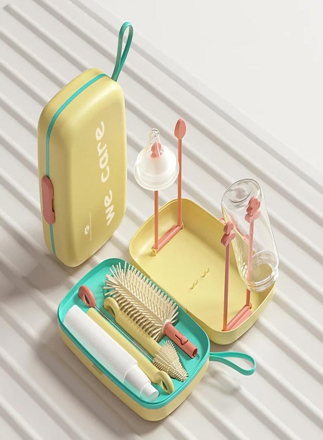 StarAndDaisy Baby Bottle Cleaning Brush With Silicone Bristle for Nipple | 360° Cleaning With Stand, Long Handle, Easy to Clean Narrow & Wide Neck Bottles With Corners - Image 1