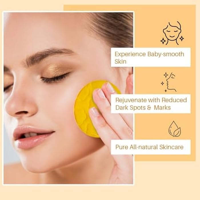 Silvercell Turmeric Cleansing Pads for Face - Turmeric Exfoliating Face Scrub Pads with Vitamin C - Help Balance Skin Oil & Water - Suitable for All Skin Types - 50 Pcs (M) - Image 3
