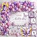 FengRise Butterfly Baby Shower Decorations for Girl Pink and Purple Balloon Arch Kit with Baby Boxes A Little Butterfly Is On The Way Backdrop Tablecloth for Girl Birthday Baby Shower Decor 118 Pcs - Image 2