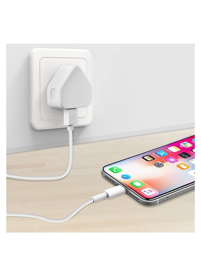 Generic - 5V 1A Power Adapter Supply, USB Charger Cable and Plug Compatible for i Phone 5S, 6, 6S, 6 Plus, 6S Plus, 7, 7 Plus, 8, 8 Plus, XS, X, XS Max, 11, XR, i Pod Touch 5G Power Cord - Image 1