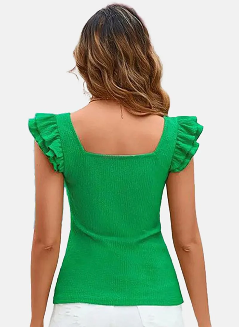 YUNIQEE Square Neck Solid Top
