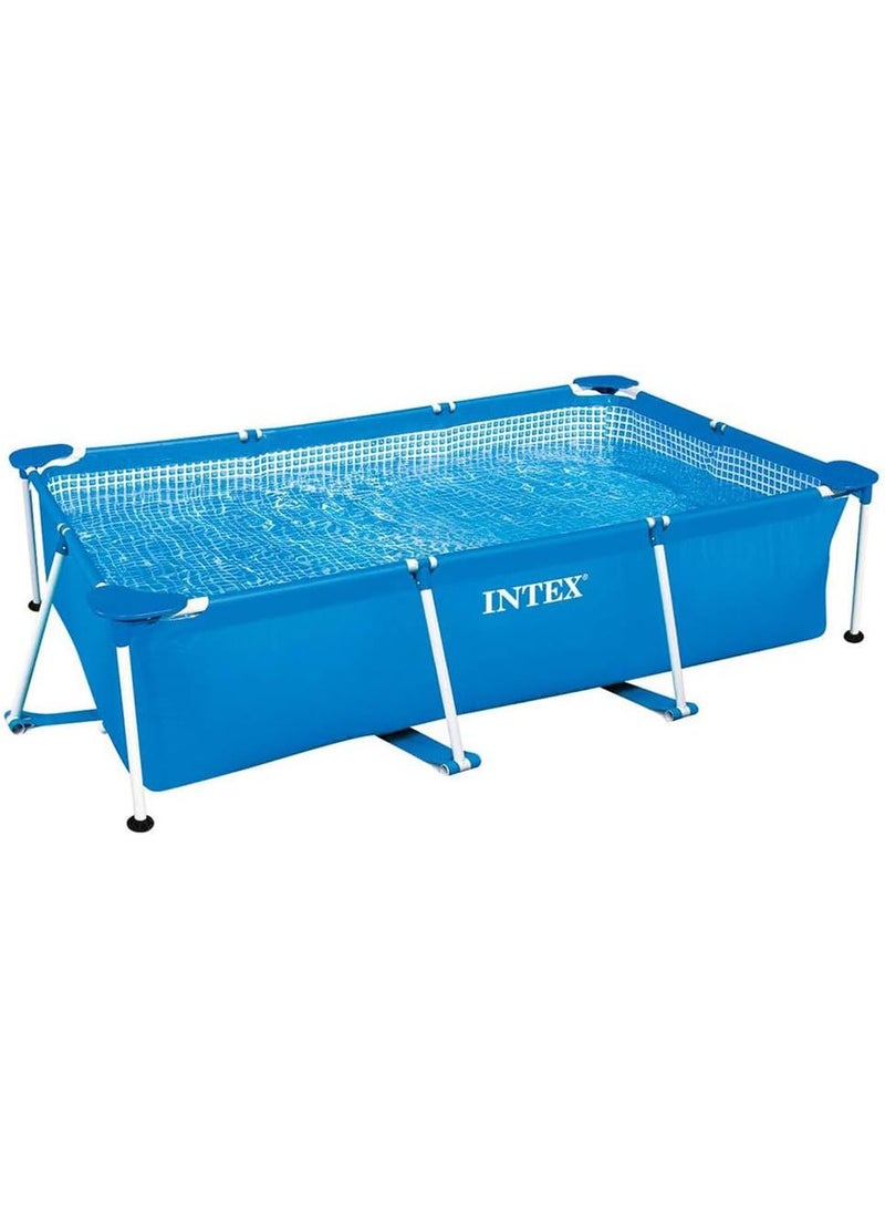 INTEX Family Swimming Pool Rectangular Metal Frame for the Whole Family Size 65x160x260cm - Image 1