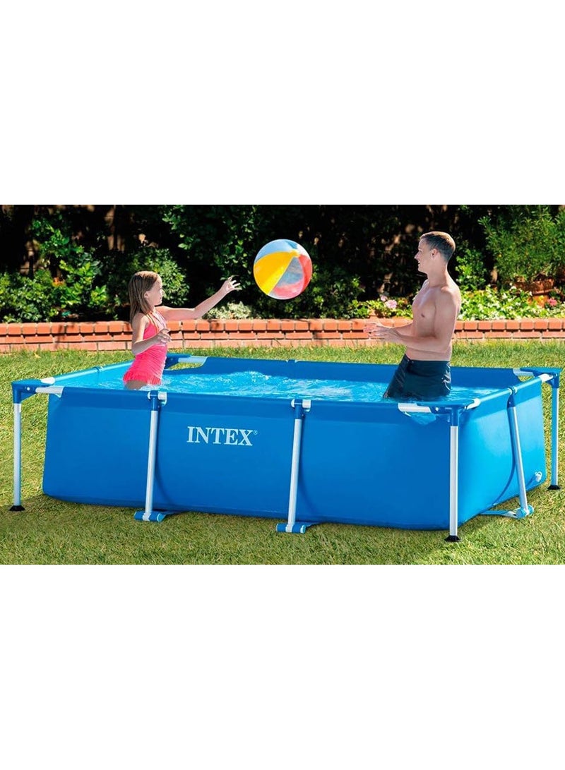 INTEX Family Swimming Pool Rectangular Metal Frame for the Whole Family Size 65x160x260cm - Image 3