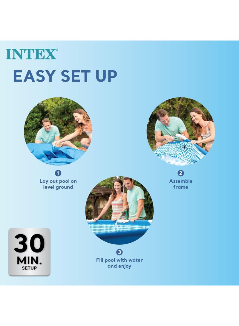 INTEX Family Swimming Pool Rectangular Metal Frame for the Whole Family Size 65x160x260cm - Image 5