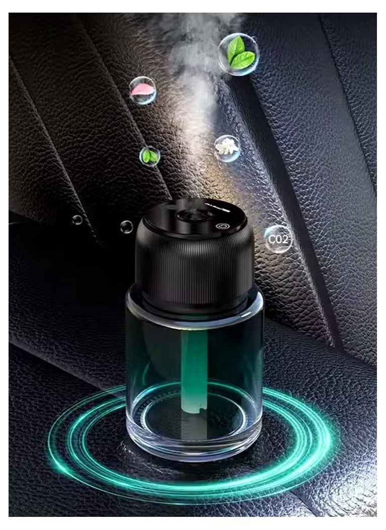 Generic - ​Smart Starry Projection Car Aroma Diffuser – 160ml Rechargeable Cool Mist Humidifier with LED Ambient Light, USB Powered, Portable for Car, Home, and Office - Image 1