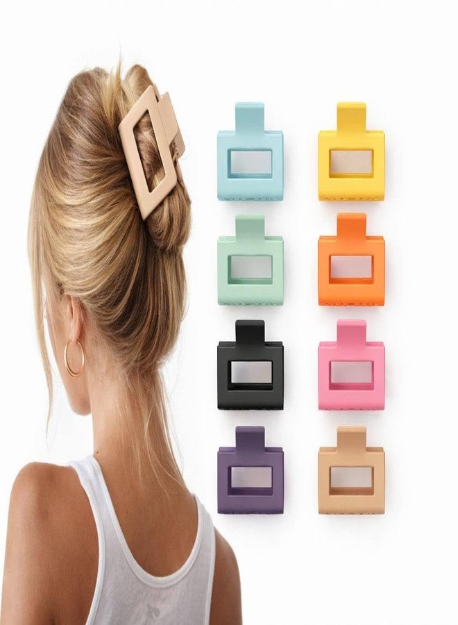 Cart Log Hair Claw Clips for Women Girls (2 PCS) - Korean Small Hair Claws, Spuare Bowtie Shape Hair Clips For Women Girls, Fashion Ornaments Hair Accessories, Mini Hair Clutcher for Women, Small Strong Hold Hair Clips (random colours) - Image 1