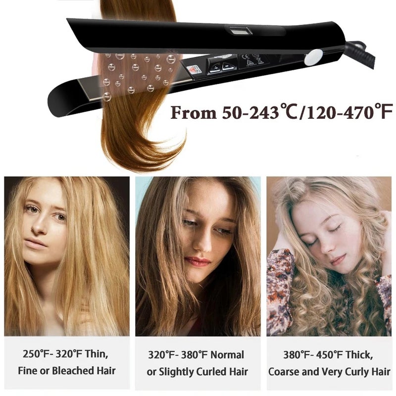مدامي مملس شعر Hair Straightener Professional Keratin Treatment Flat Iron Titanium Plate 470 High Temperature Straightening Irons Dual Voltage - Image 5