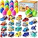 ZenBombs Easter Eggs with Cars Inside 20 PCS Prefilled Easter Eggs with PullBack Toy Cars Kids Easter Basket Stuffers Party Favor Toys for Boys and Girls Over Age 3 Years Old - Image 2