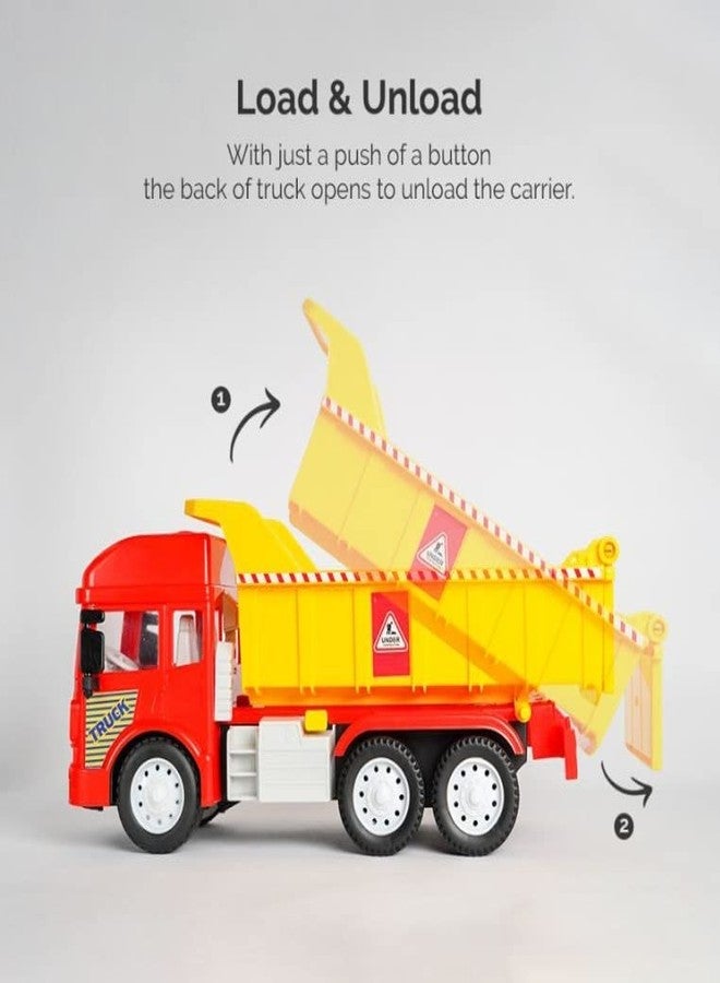 N2J2 SHOP Friction Powered Dump Truck with Lift Up The Bucket Push and Go Dumper Construction Toy for Boys and Girls - Image 2