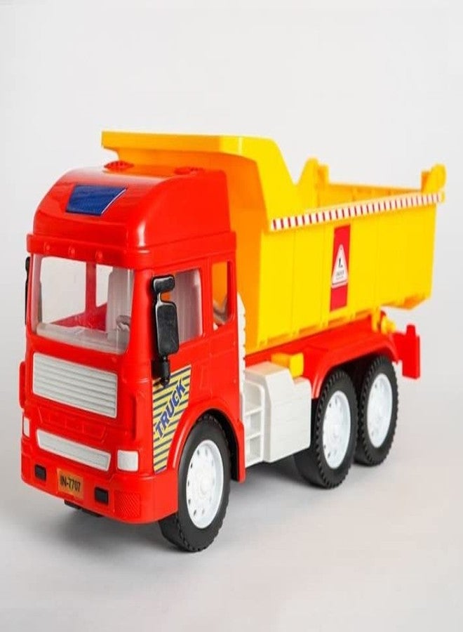 N2J2 SHOP Friction Powered Dump Truck with Lift Up The Bucket Push and Go Dumper Construction Toy for Boys and Girls - Image 1