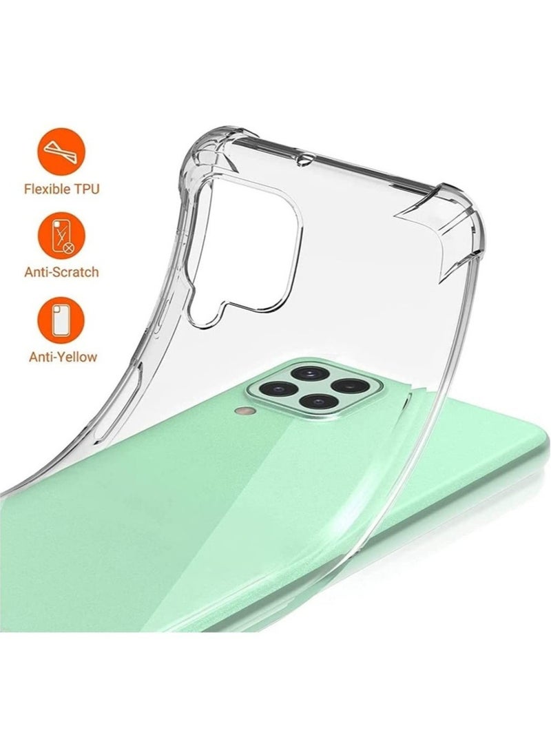 Raxoom Samsung Galaxy A22 4G Case Cover Protective Shock Absorption Bumper soft Transparent Case (Clear) - Image 2