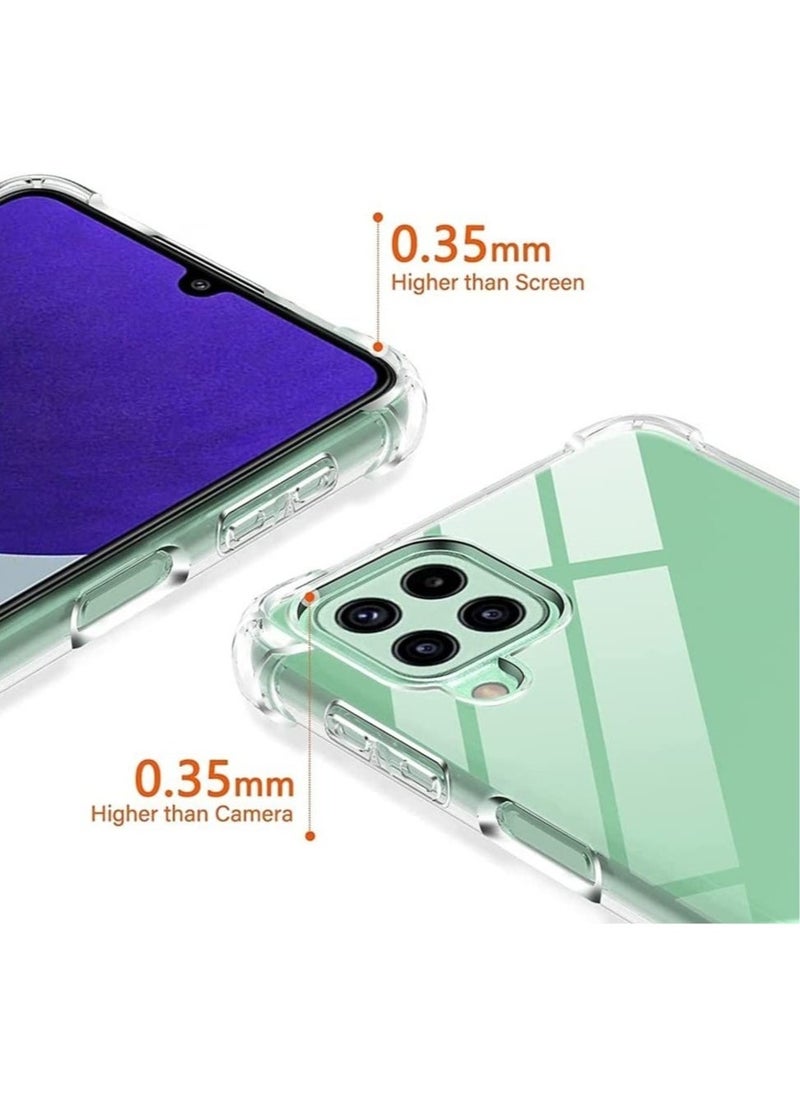 Raxoom Samsung Galaxy A22 4G Case Cover Protective Shock Absorption Bumper soft Transparent Case (Clear) - Image 3