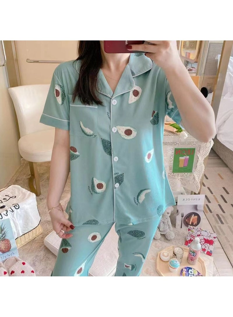 DubaiGallery For Women Pajama Long Sleeves Sleepwear Cotton Set Autumn Winter pyjamas set