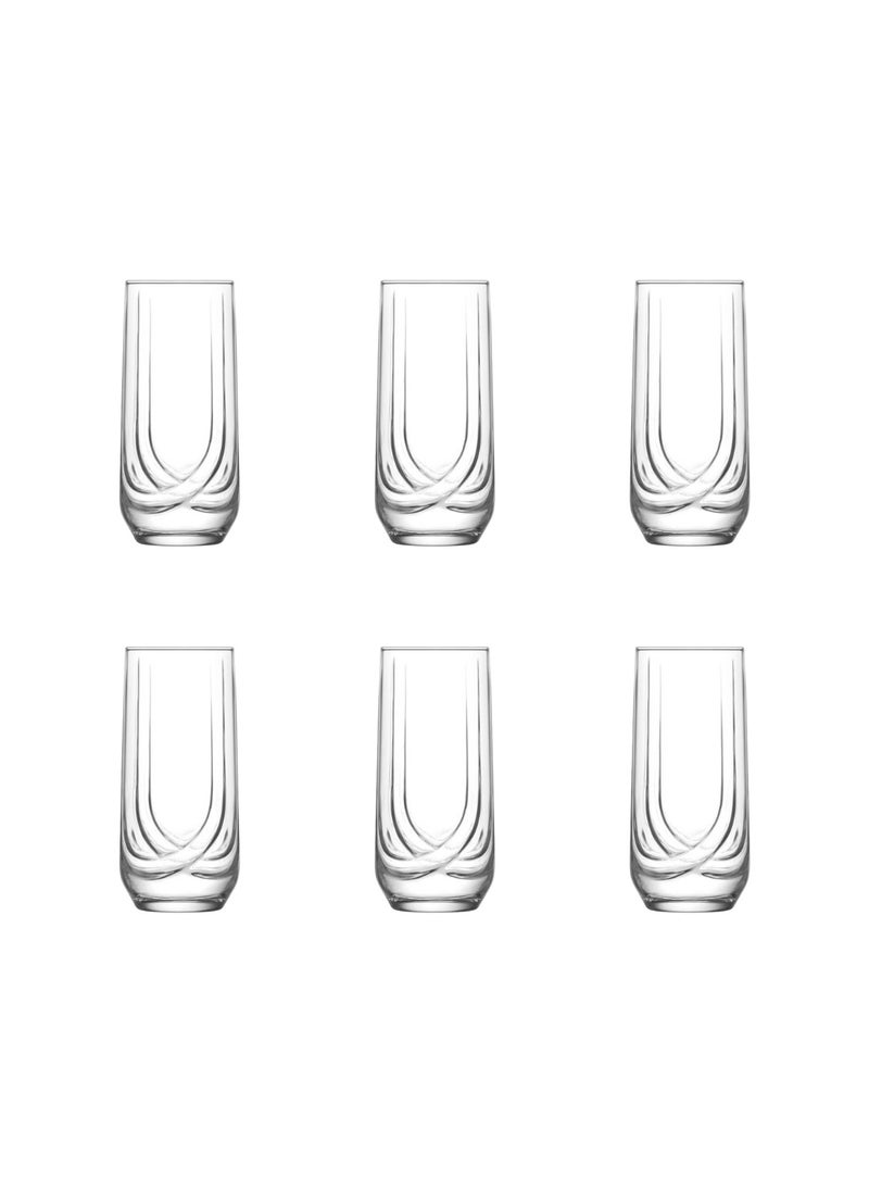 LAV - Lav Elit Long Juice Glass Set of 6Pcs 330ml-Turkey Made - Image 1