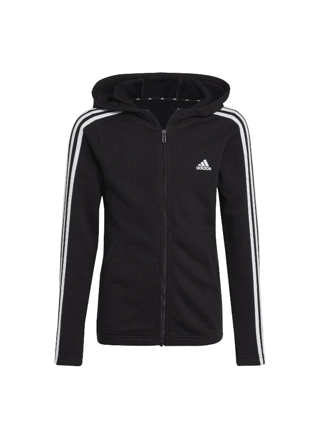 adidas Originals adidas G 3S Fz Hd Black Training Track Tops 7-8Y