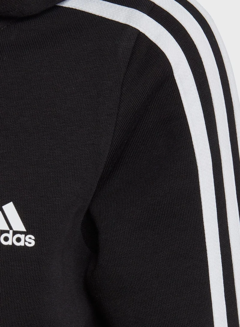 adidas Originals G 3S Fz Hd Black Training Track Tops 7-8Y