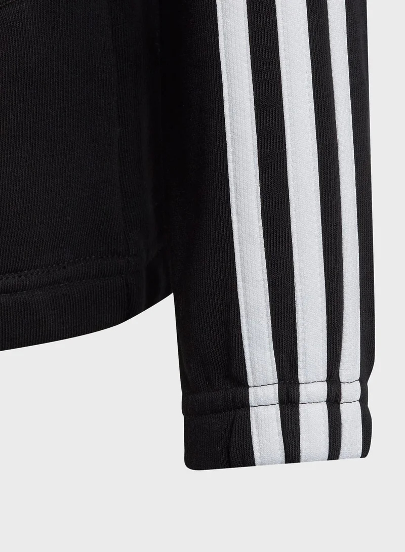 adidas Originals G 3S Fz Hd Black Training Track Tops 7-8Y