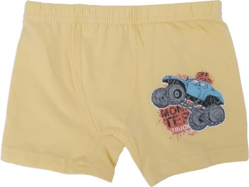 Bebelop Boy's Off Road Patterned Undershirt Boxer 2-Piece Top and Bottom Set