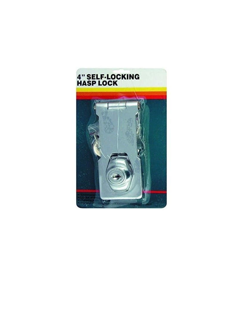 ROBUSTLINE Lock for aluminium door with hasp and staple - 4"  - Image 1