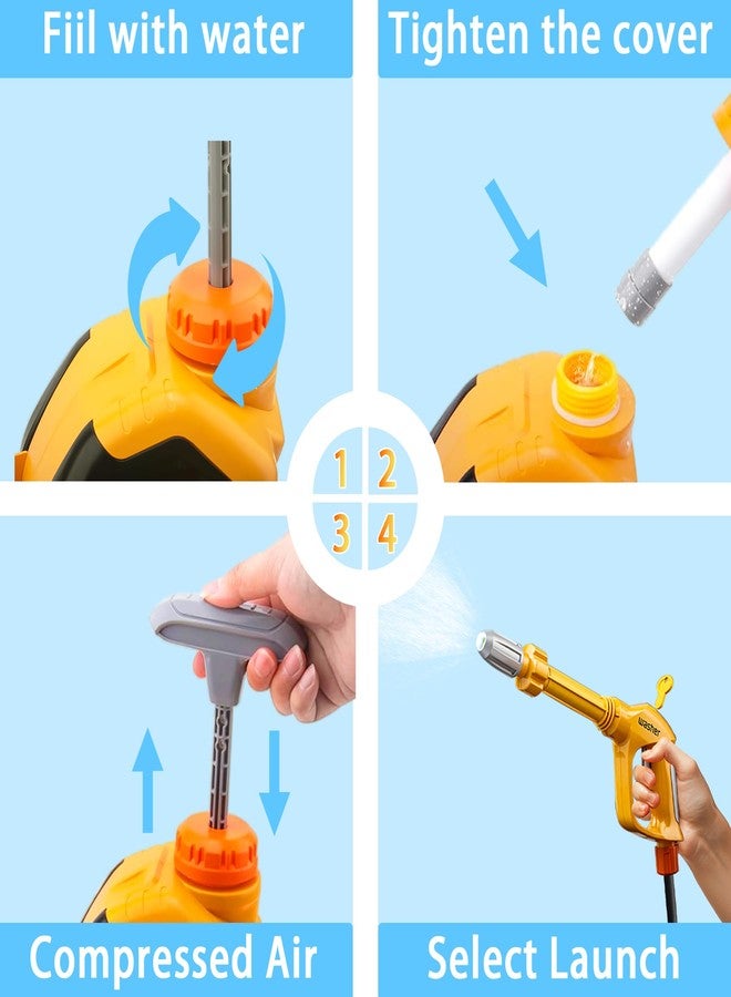 LITTCO ألعاب غسيل السيارات للأطفال من ليتكو (ضغط يدوي)، مع مكشطة وإسفنجة ومنديل، مجموعة تنظيف للعب التظاهر، عيد الميلاد، هدية للعب الأدوار للأطفال من 3 سنوات فما فوق - Image 4