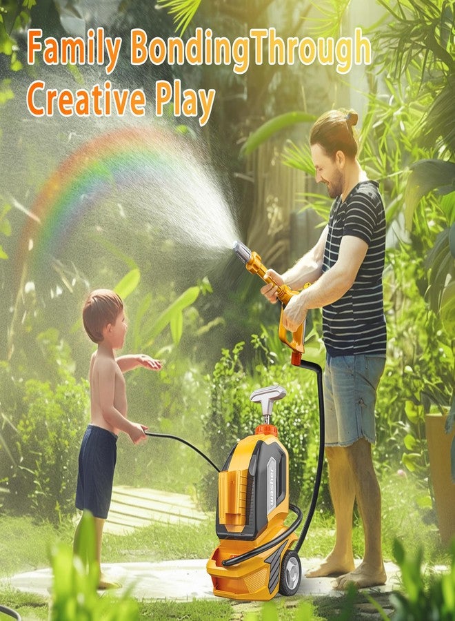 LITTCO ألعاب غسيل السيارات للأطفال من ليتكو (ضغط يدوي)، مع مكشطة وإسفنجة ومنديل، مجموعة تنظيف للعب التظاهر، عيد الميلاد، هدية للعب الأدوار للأطفال من 3 سنوات فما فوق - Image 2
