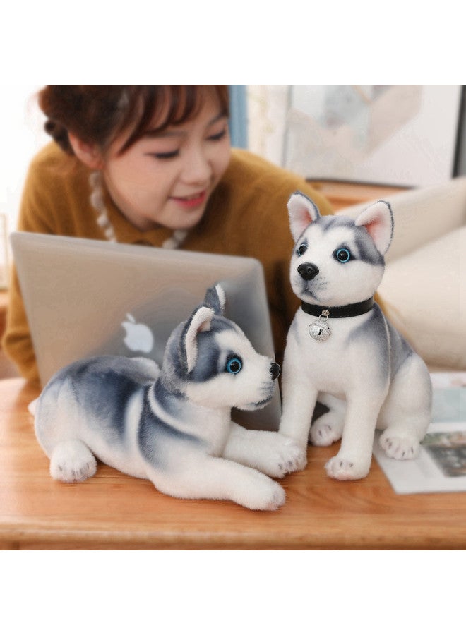 Simulation Husky Doll Two Ha Plush Toy Dog Large Children Simulation Animal Doll Gift-Specifications:25cm 110g-Color:Standing Posture - Image 3