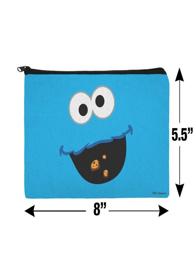 GRAPHICS & MORE Sesame Street Cookie Monster Face Pencil Pen Organizer Zipper Pouch Case - Image 4