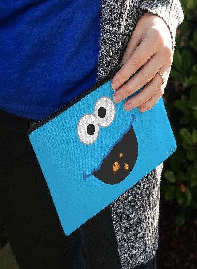 GRAPHICS & MORE Sesame Street Cookie Monster Face Pencil Pen Organizer Zipper Pouch Case - Image 3