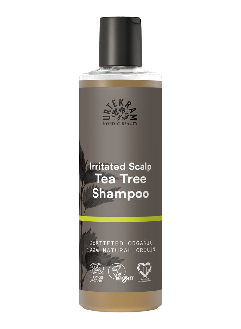 Urtekram Organic Tea Tree Antibacterial Shampoo for Irritated Scalp, 250 ml - 100% Organic and Vegan - Silicone and Paraben-Free - Image 1