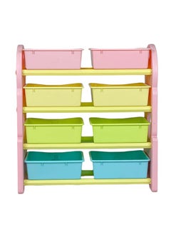 Home Canvas Children Deluxe Multi-Bin Toy Organizer with Storage Bins, Toys Storage Box for Girls, Kids Toy Box Storage - Pink2  - Image 5